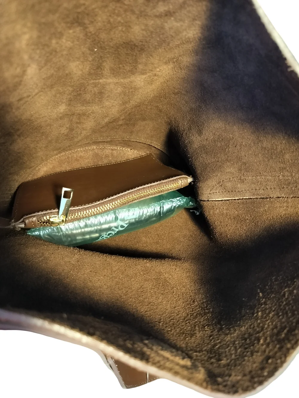 Italian Brown Suede Bucket Bag - Women NWT - Picture 5 of 7
